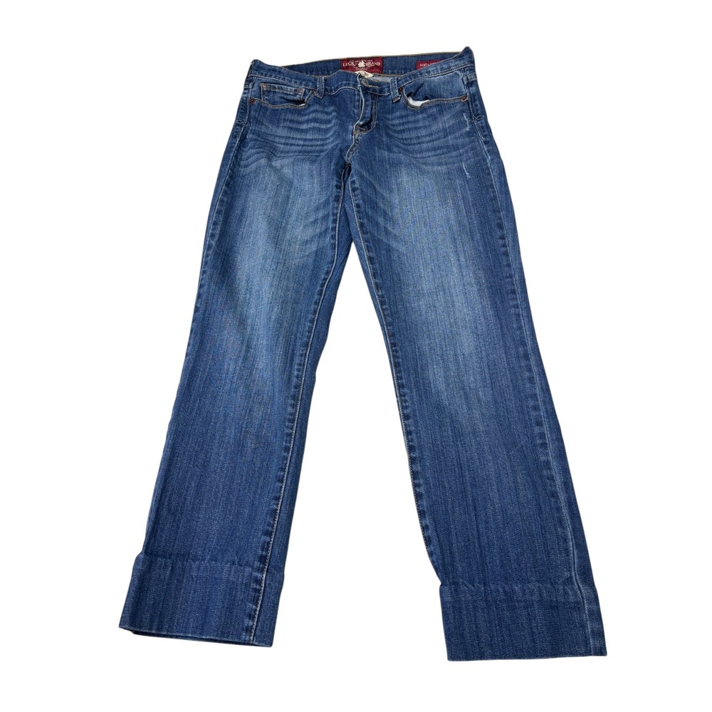 Lucky Brand Sofia Straight Ankle Jeans Womens 10/30 W32 L27 Medium Blue Denim